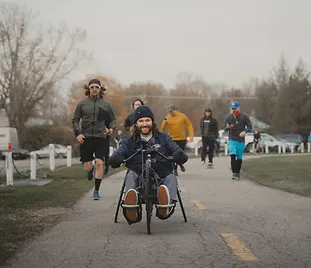 Ben during Wings For Life event